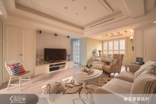 30坪新成屋(5年以下)＿鄉村風客廳案例圖片＿摩登雅舍室內設計＿摩登雅舍_34之2