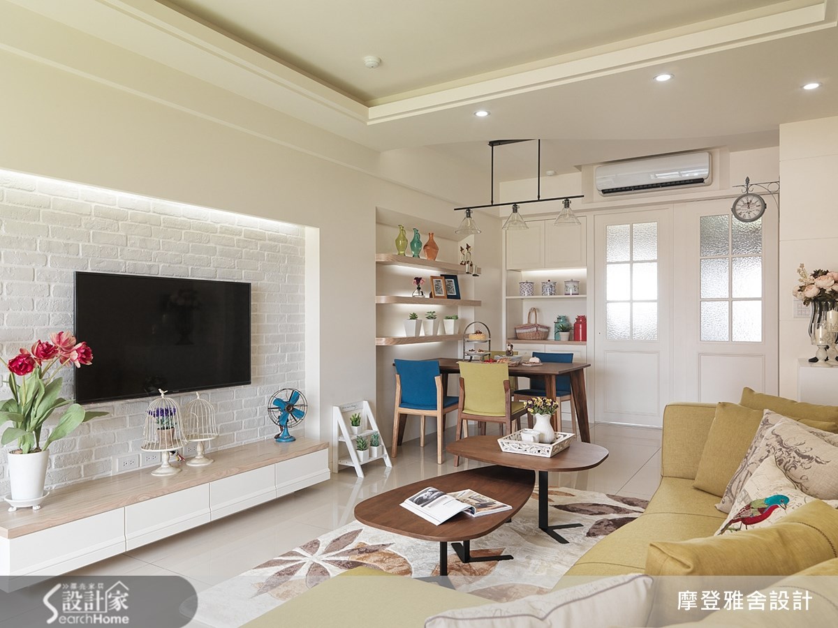 27坪新成屋(5年以下)＿鄉村風客廳案例圖片＿摩登雅舍室內設計＿摩登雅舍_38之3
