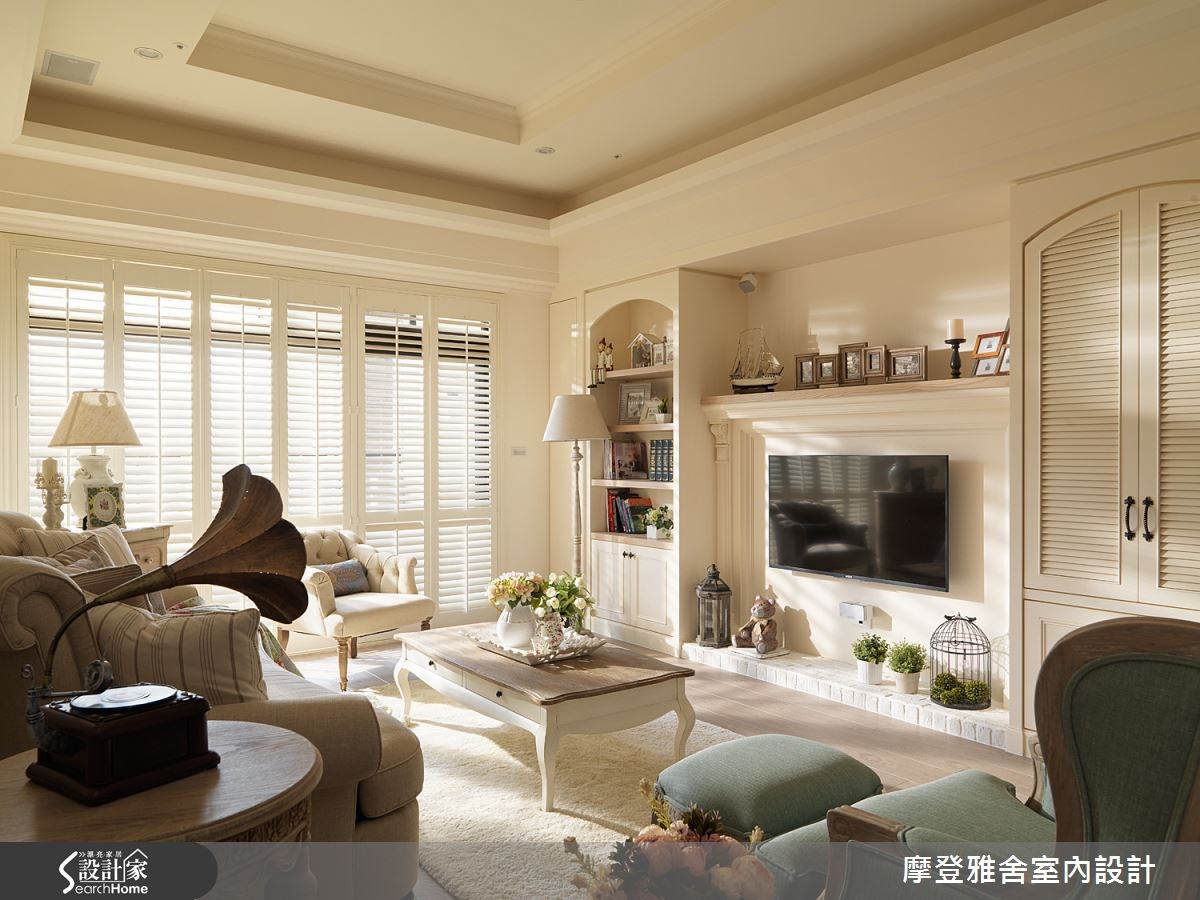 50坪新成屋(5年以下)＿鄉村風客廳案例圖片＿摩登雅舍室內設計＿摩登雅舍_43之2