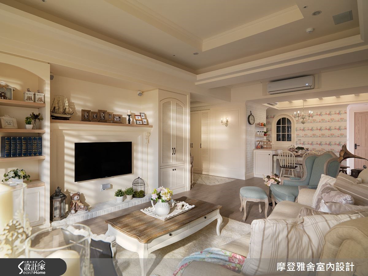 50坪新成屋(5年以下)＿鄉村風客廳案例圖片＿摩登雅舍室內設計＿摩登雅舍_43之4
