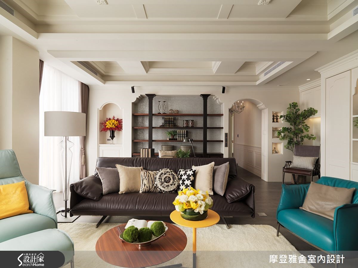 60坪中古屋(5~15年)＿新中式風客廳案例圖片＿摩登雅舍室內設計＿摩登雅舍_44之3