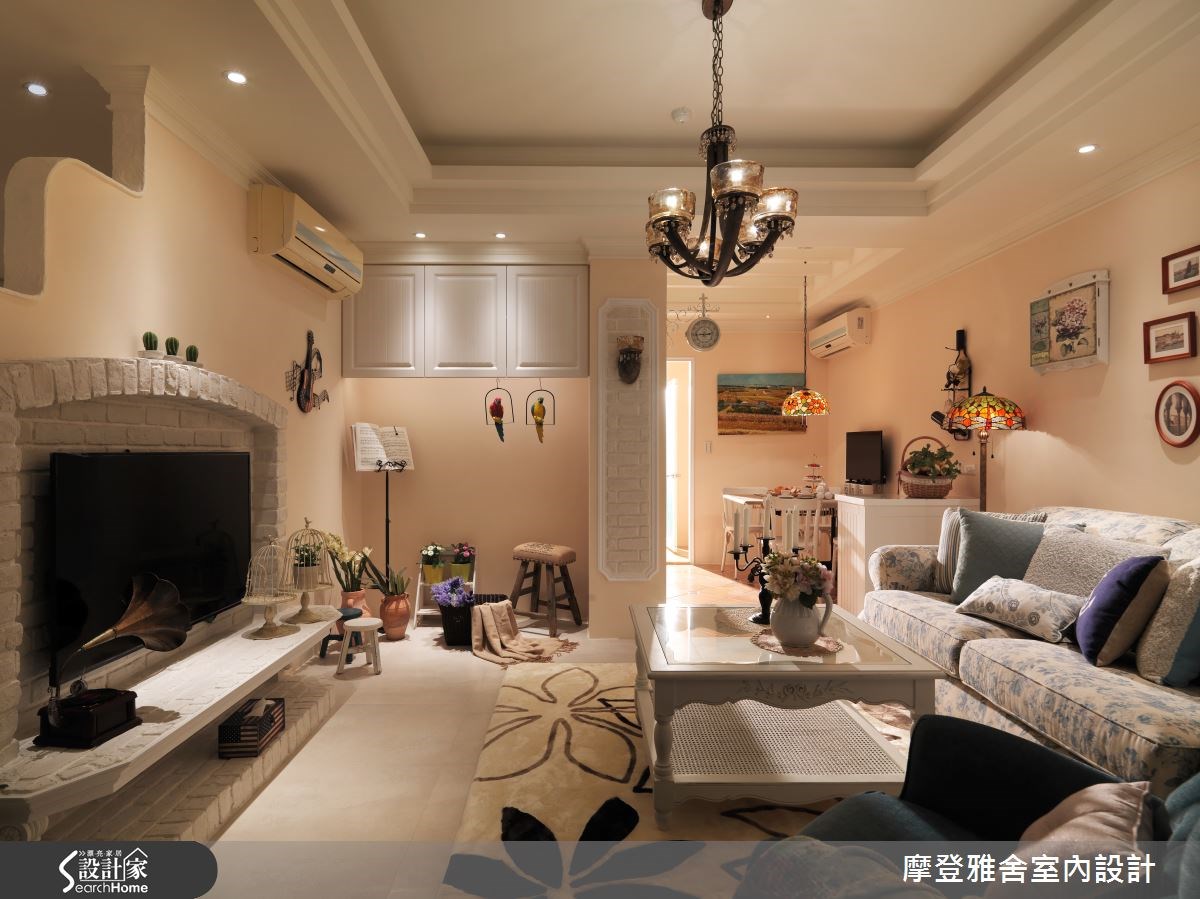 27坪中古屋(5~15年)＿鄉村風客廳案例圖片＿摩登雅舍室內設計＿摩登雅舍_45之2