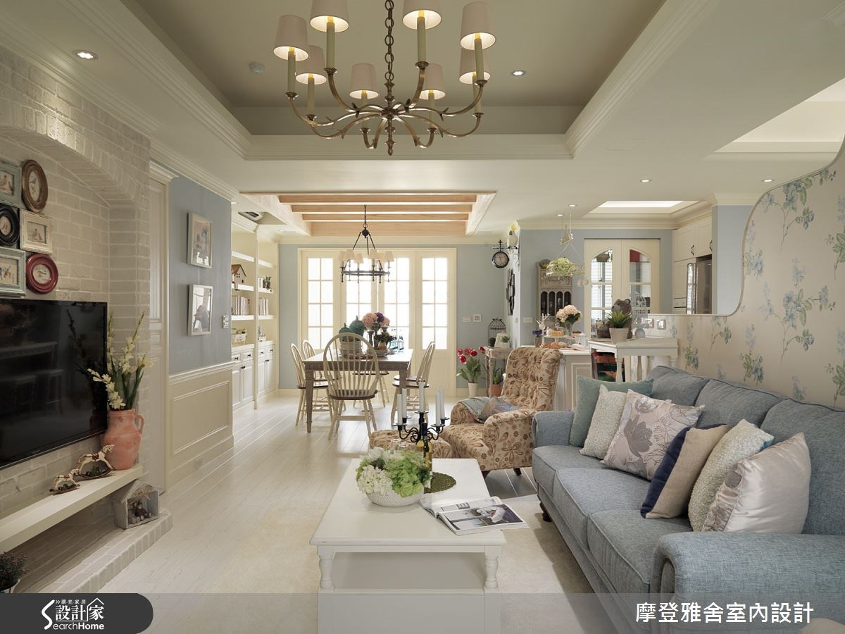 45坪老屋(16~30年)＿鄉村風客廳案例圖片＿摩登雅舍室內設計＿摩登雅舍_46之4