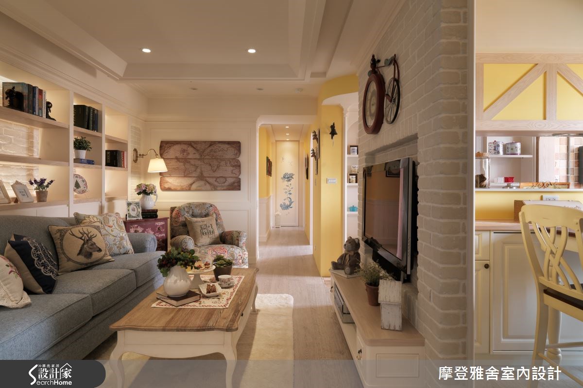 27坪老屋(16~30年)＿鄉村風客廳案例圖片＿摩登雅舍室內設計＿摩登雅舍_48之5
