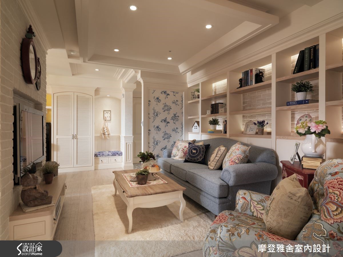 27坪老屋(16~30年)＿鄉村風客廳案例圖片＿摩登雅舍室內設計＿摩登雅舍_48之14