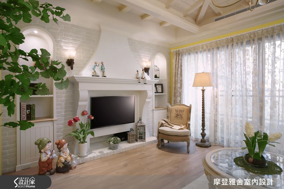 42坪新成屋(5年以下)＿鄉村風客廳案例圖片＿摩登雅舍室內設計＿摩登雅舍_50之3