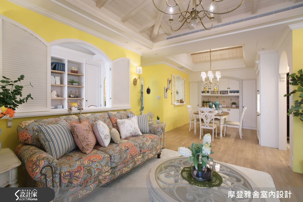 42坪新成屋(5年以下)＿鄉村風客廳案例圖片＿摩登雅舍室內設計＿摩登雅舍_50之7