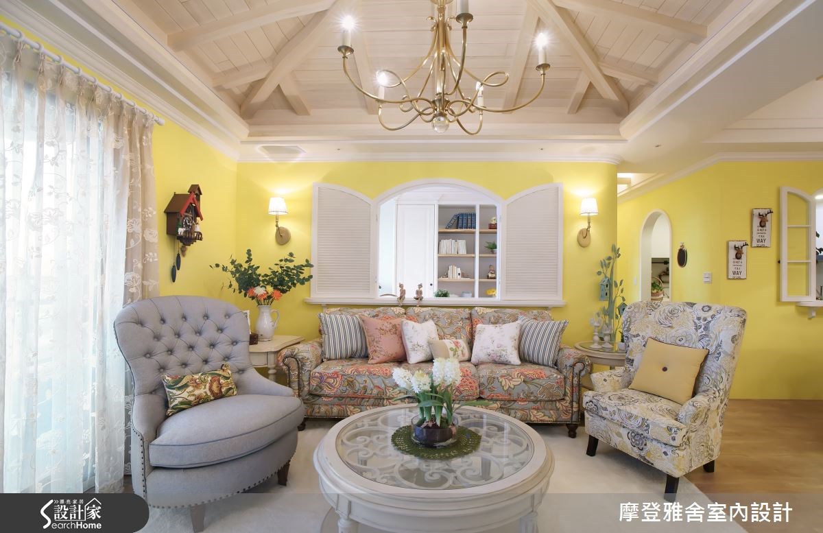 42坪新成屋(5年以下)＿鄉村風客廳案例圖片＿摩登雅舍室內設計＿摩登雅舍_50之10