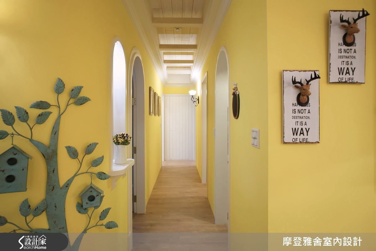 42坪新成屋(5年以下)＿鄉村風走廊案例圖片＿摩登雅舍室內設計＿摩登雅舍_50之16