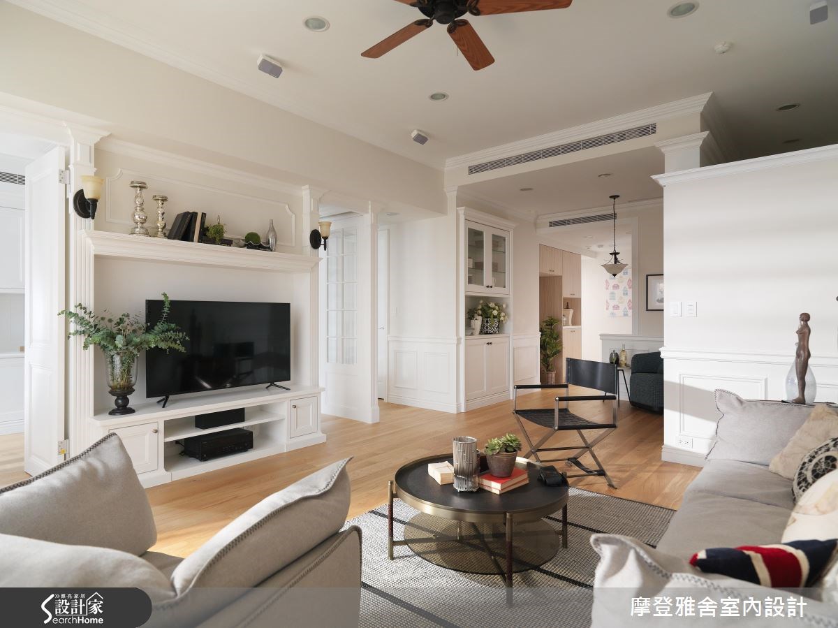 35坪新成屋(5年以下)＿美式風客廳案例圖片＿摩登雅舍室內設計＿摩登雅舍_55之4