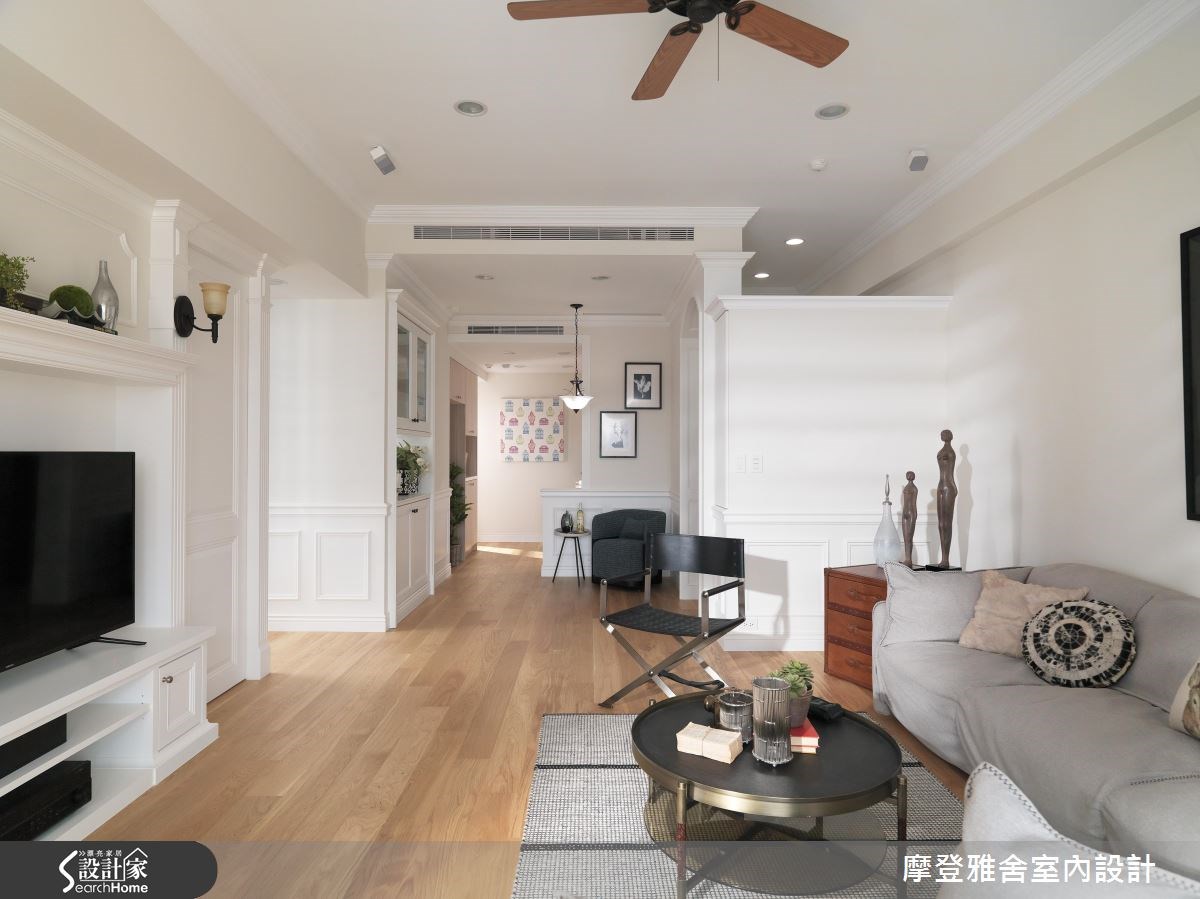 35坪新成屋(5年以下)＿美式風客廳案例圖片＿摩登雅舍室內設計＿摩登雅舍_55之5