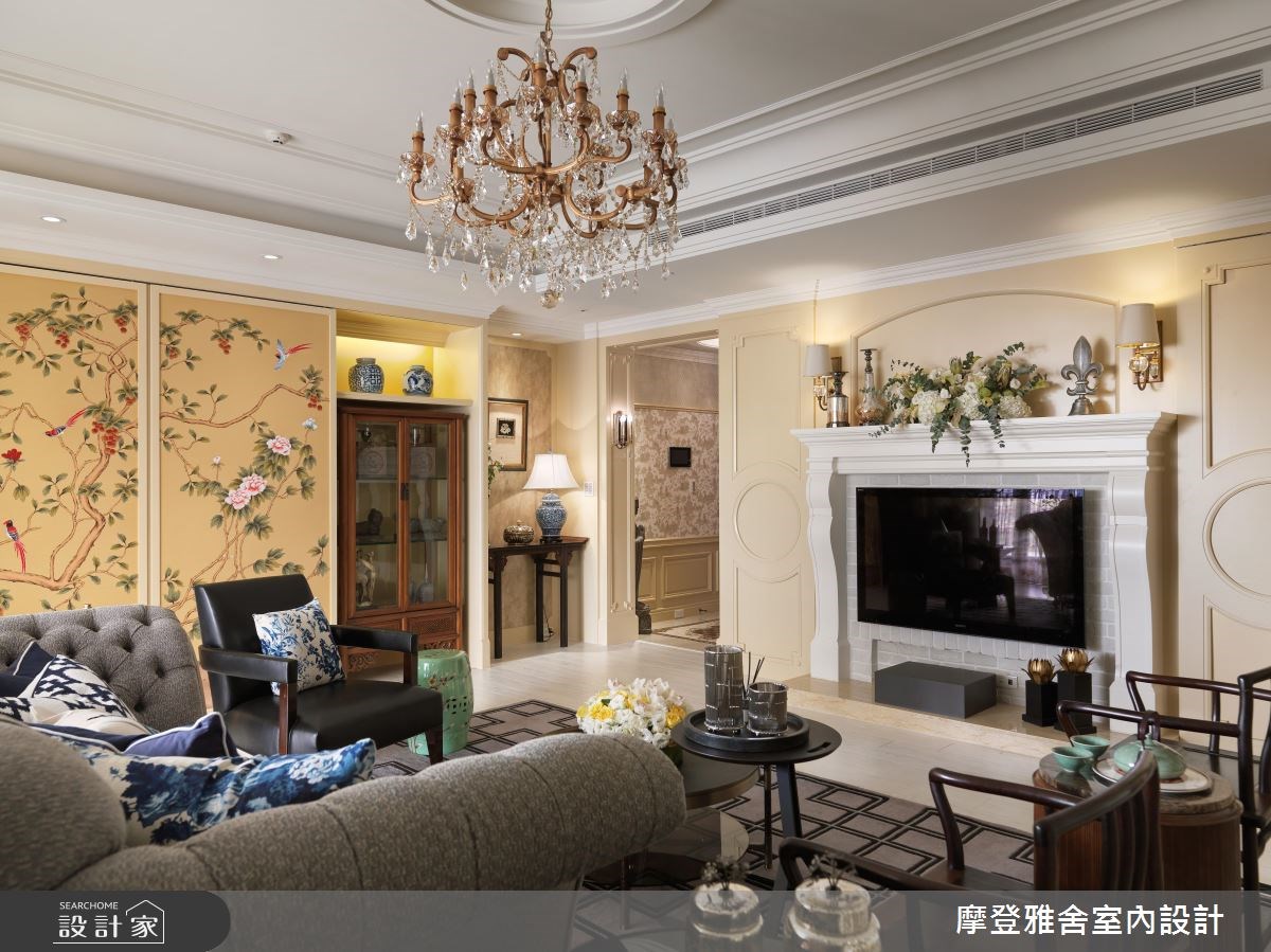 80坪新成屋(5年以下)＿混搭風客廳案例圖片＿摩登雅舍室內設計＿摩登雅舍_56之8