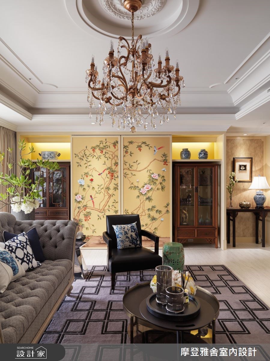 80坪新成屋(5年以下)＿混搭風客廳案例圖片＿摩登雅舍室內設計＿摩登雅舍_56之9