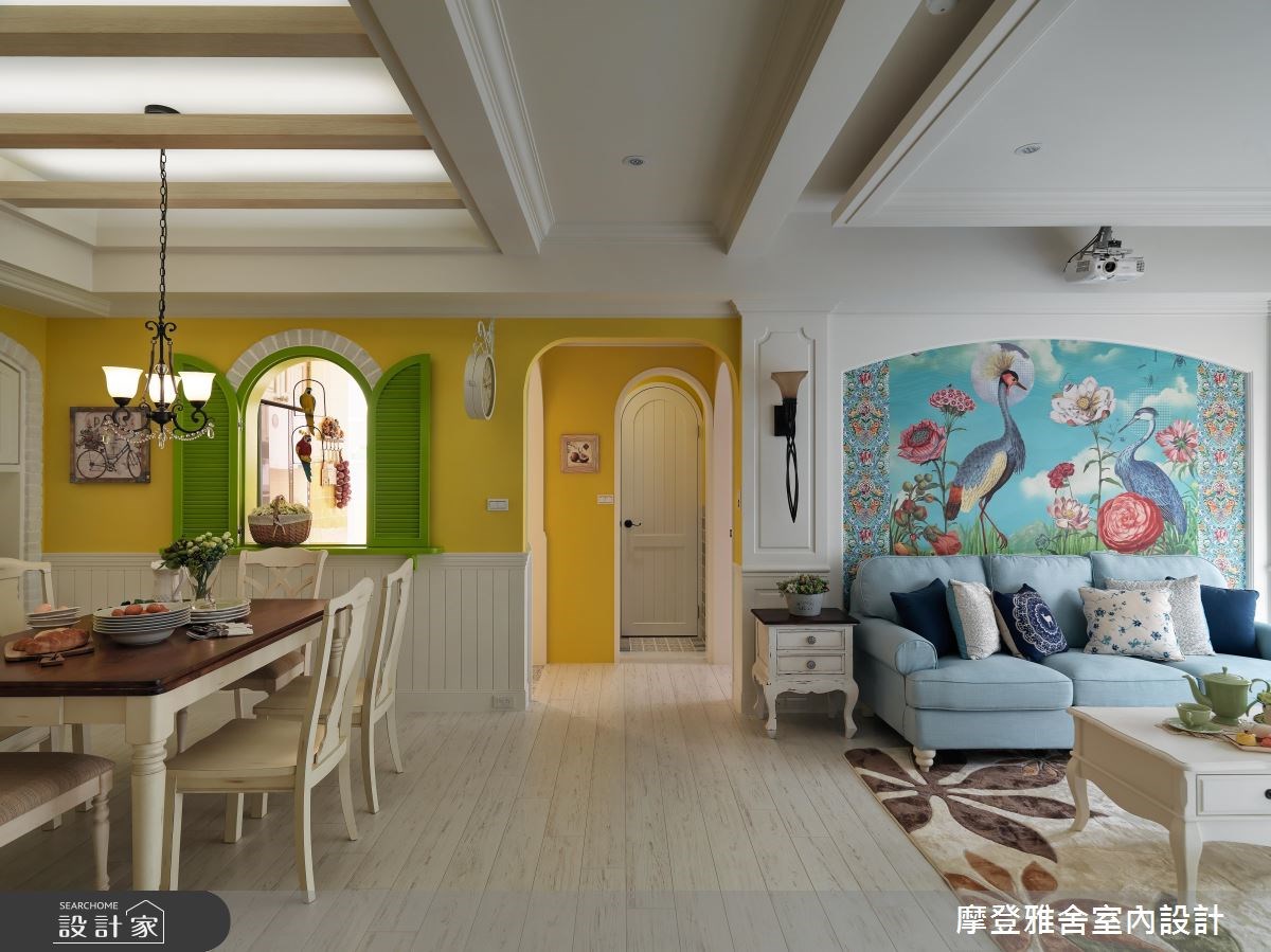 28坪中古屋(5~15年)＿鄉村風客廳餐廳案例圖片＿摩登雅舍室內設計＿摩登雅舍_57之3