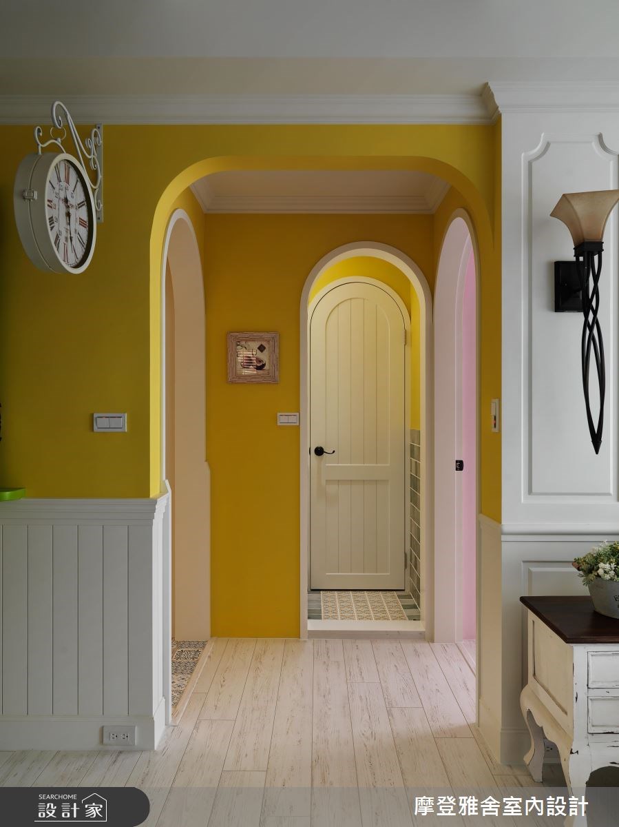 28坪中古屋(5~15年)＿鄉村風走廊案例圖片＿摩登雅舍室內設計＿摩登雅舍_57之12