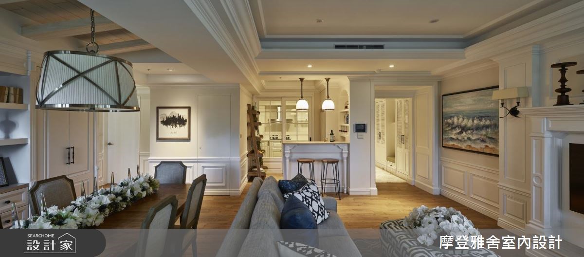 40坪新成屋(5年以下)＿美式風案例圖片＿摩登雅舍室內設計＿摩登雅舍_63 皇家藍x白色系 光影灑落美式風精品宅之7