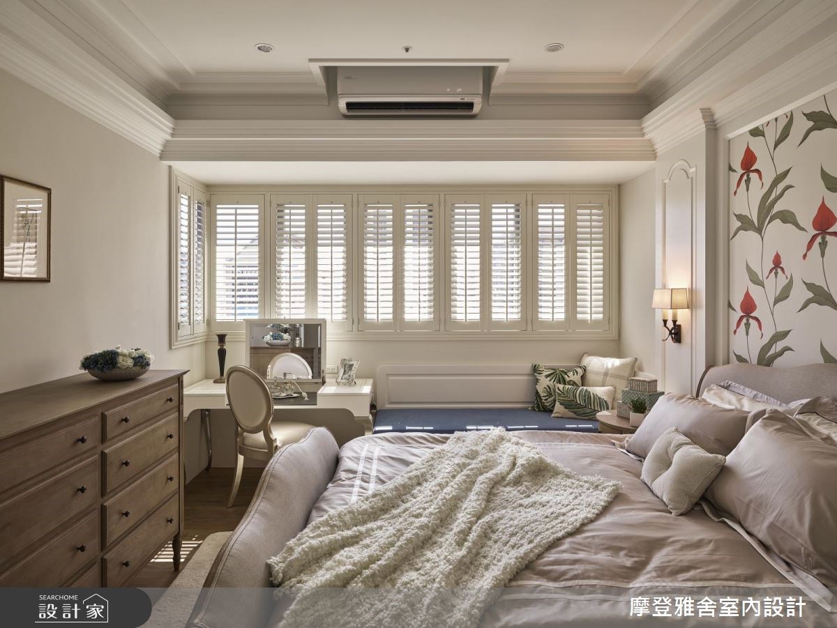 40坪新成屋(5年以下)＿美式風臥室案例圖片＿摩登雅舍室內設計＿摩登雅舍_63 皇家藍x白色系 光影灑落美式風精品宅之36