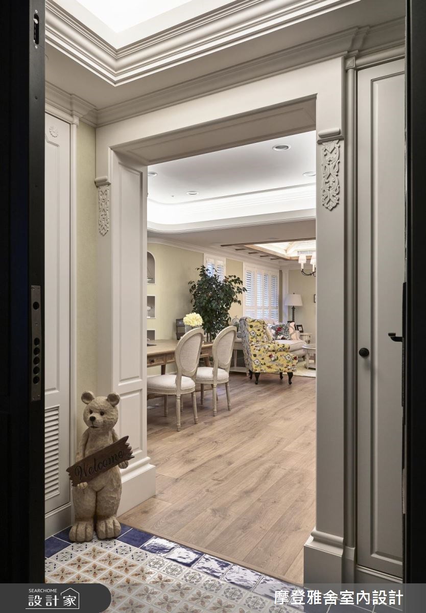 60坪新成屋(5年以下)＿鄉村風玄關案例圖片＿摩登雅舍室內設計＿摩登雅舍_64 蜜月的典藏南法鄉村親子宅之1