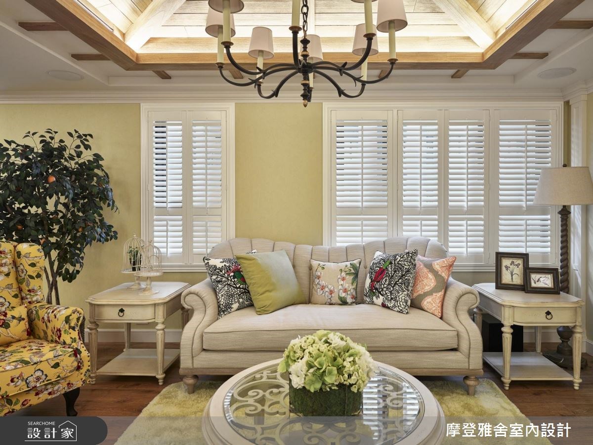 60坪新成屋(5年以下)＿鄉村風客廳案例圖片＿摩登雅舍室內設計＿摩登雅舍_64 蜜月的典藏南法鄉村親子宅之5