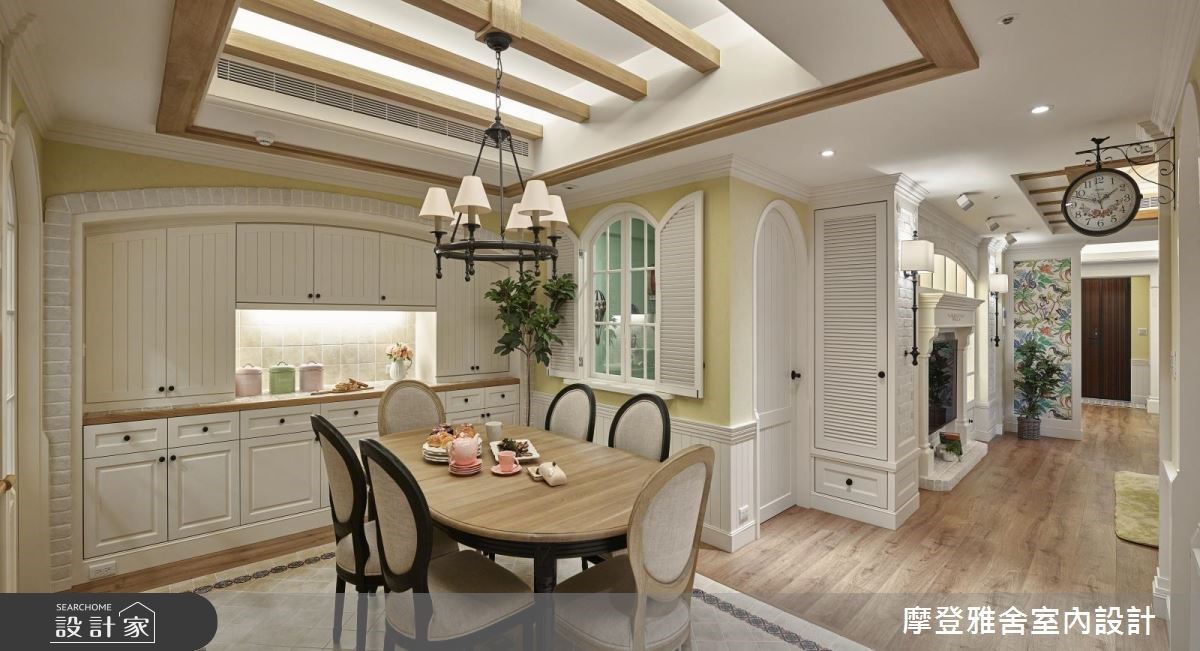 60坪新成屋(5年以下)＿鄉村風餐廳案例圖片＿摩登雅舍室內設計＿摩登雅舍_64 蜜月的典藏南法鄉村親子宅之10