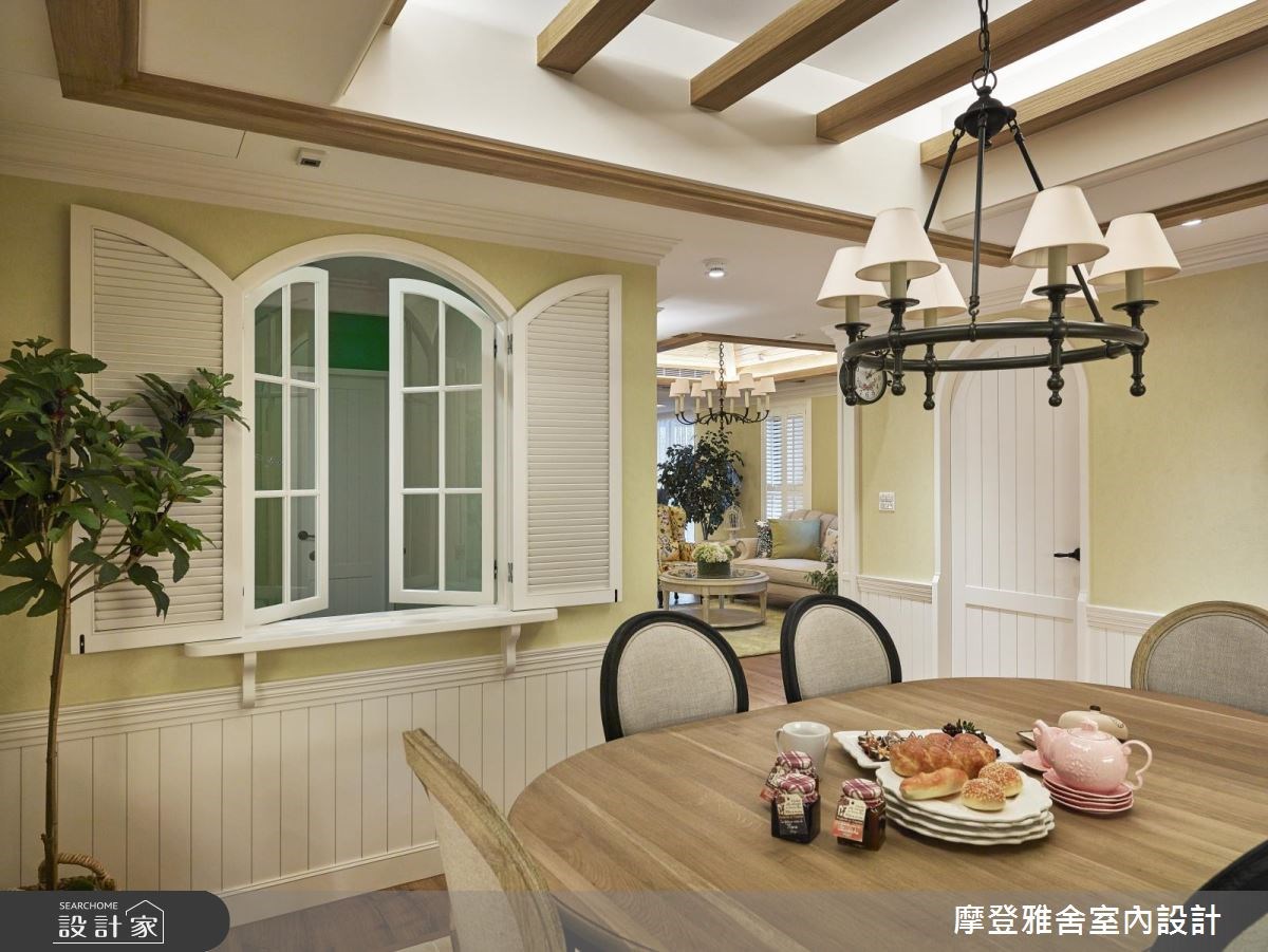 60坪新成屋(5年以下)＿鄉村風餐廳案例圖片＿摩登雅舍室內設計＿摩登雅舍_64 蜜月的典藏南法鄉村親子宅之12