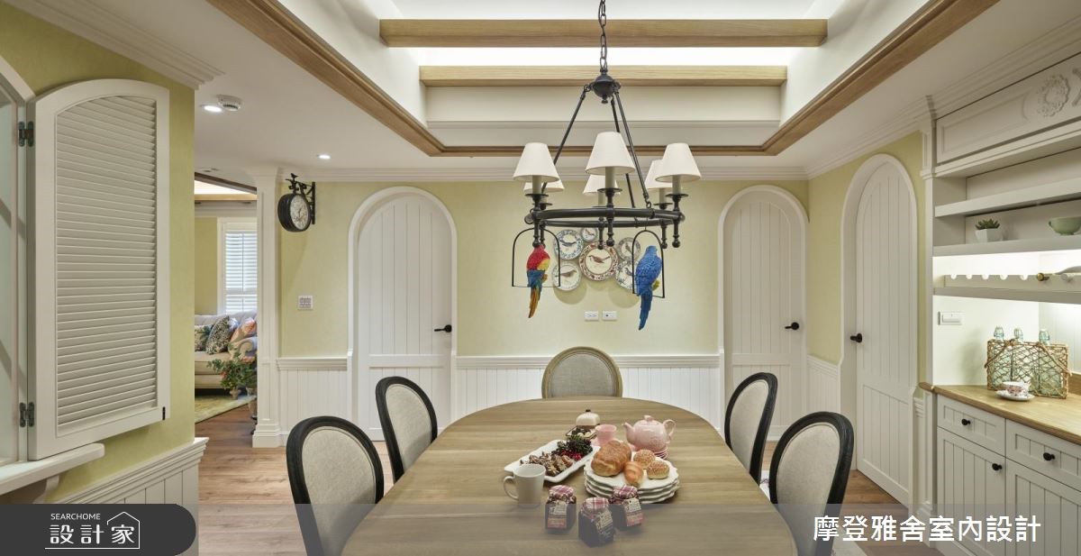 60坪新成屋(5年以下)＿鄉村風餐廳案例圖片＿摩登雅舍室內設計＿摩登雅舍_64 蜜月的典藏南法鄉村親子宅之13
