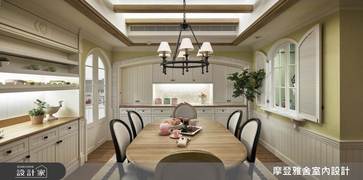 60坪新成屋(5年以下)＿鄉村風餐廳案例圖片＿摩登雅舍室內設計＿摩登雅舍_64 蜜月的典藏南法鄉村親子宅之14