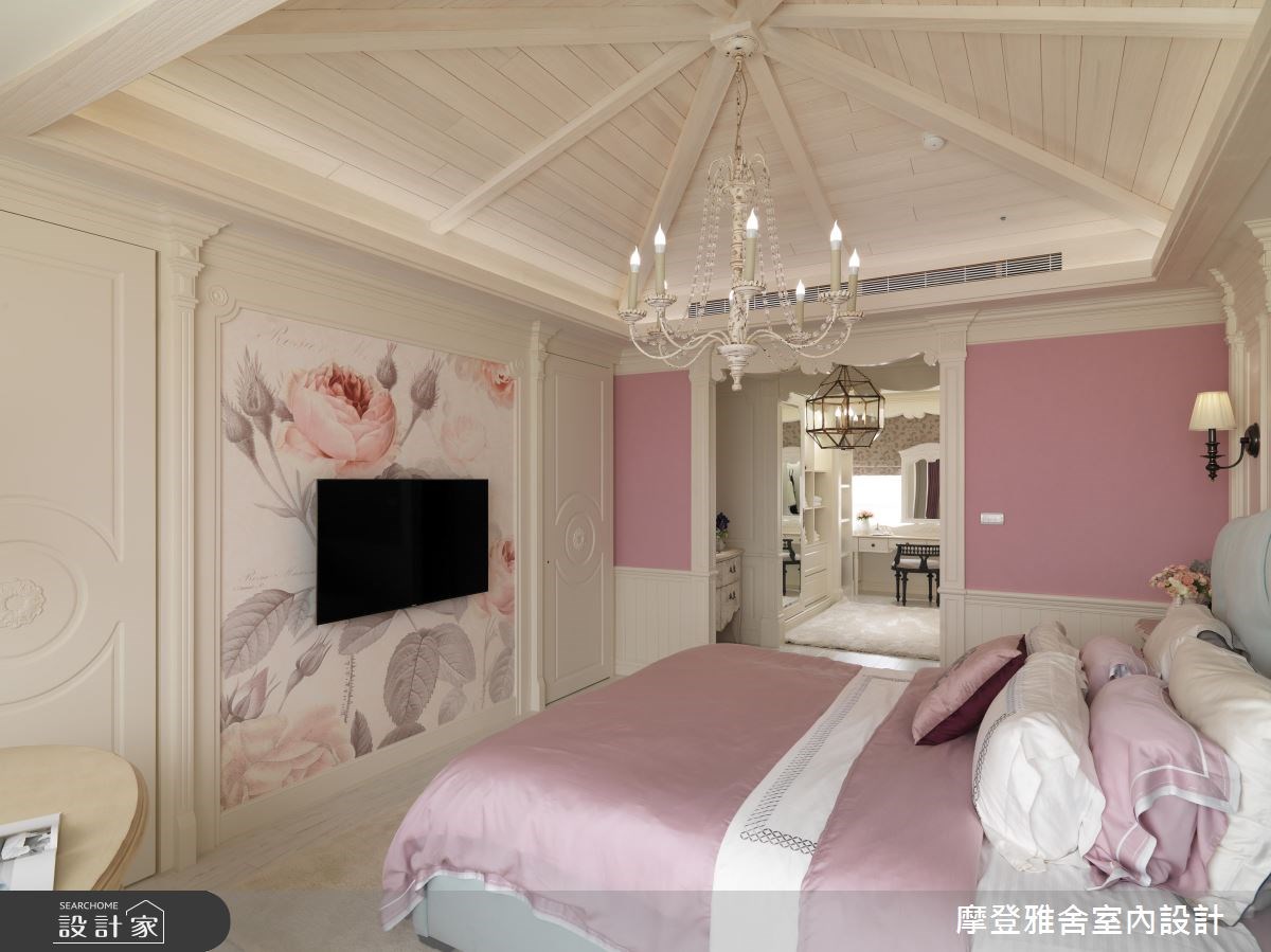 75坪新成屋(5年以下)＿新古典臥室案例圖片＿摩登雅舍室內設計＿摩登雅舍_65 女神屋主圓夢了 收藏多款高級燈具的新古典度假宅之16