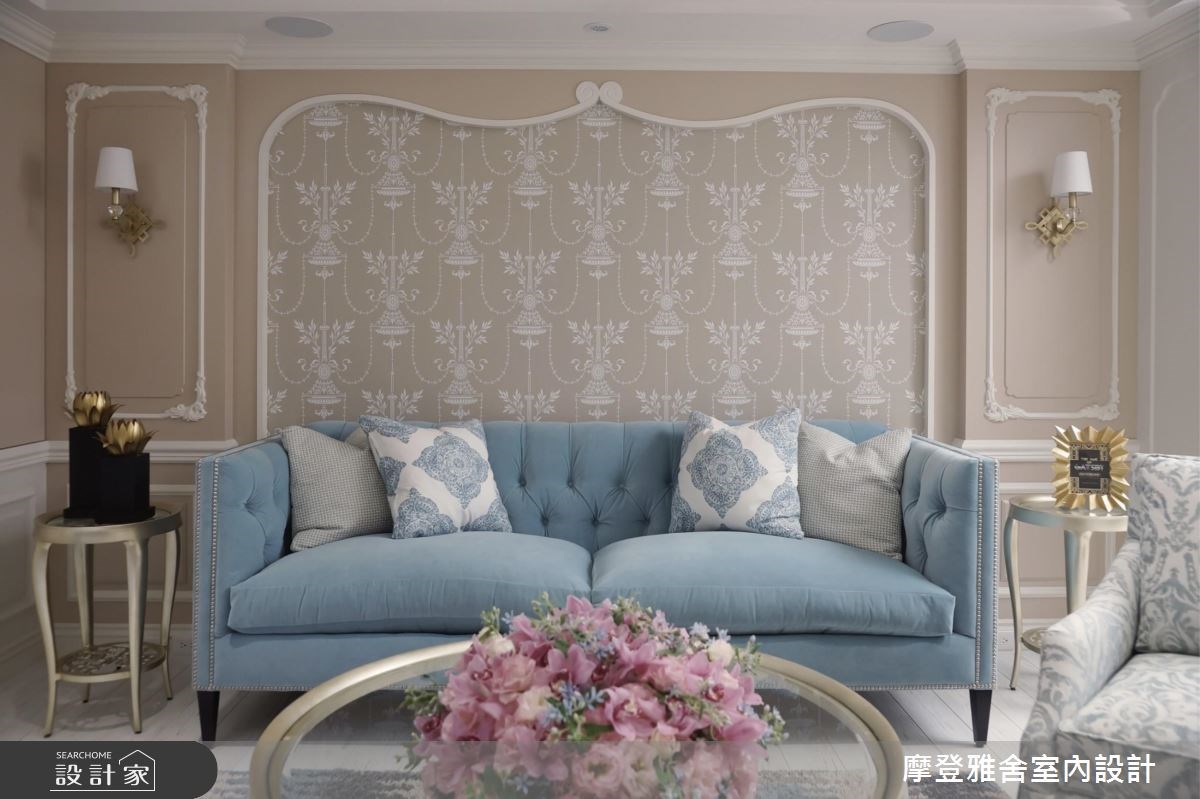 35坪老屋(16~30年)＿鄉村風客廳案例圖片＿摩登雅舍室內設計＿摩登雅舍_66 醫師夫妻的老屋翻新花香巴黎鄉村風訂製親子宅之6