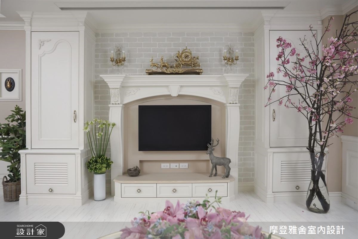 35坪老屋(16~30年)＿鄉村風客廳案例圖片＿摩登雅舍室內設計＿摩登雅舍_66 醫師夫妻的老屋翻新花香巴黎鄉村風訂製親子宅之7