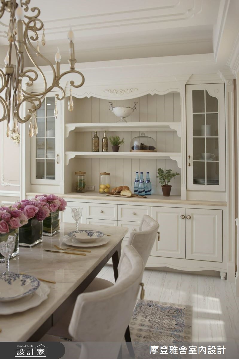 35坪老屋(16~30年)＿鄉村風餐廳案例圖片＿摩登雅舍室內設計＿摩登雅舍_66 醫師夫妻的老屋翻新花香巴黎鄉村風訂製親子宅之8