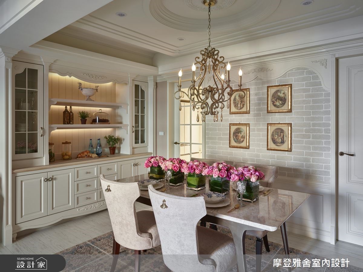 35坪老屋(16~30年)＿鄉村風餐廳案例圖片＿摩登雅舍室內設計＿摩登雅舍_66 醫師夫妻的老屋翻新花香巴黎鄉村風訂製親子宅之9