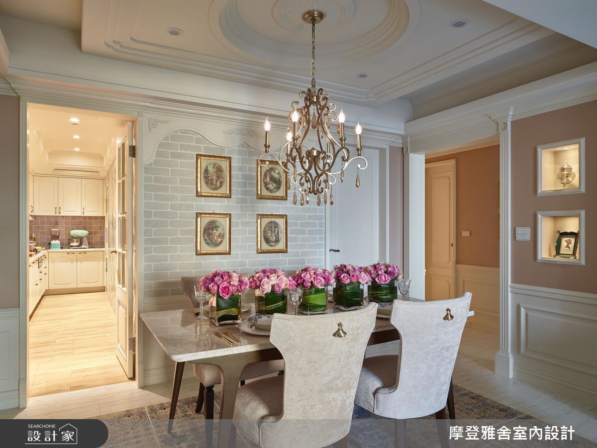 35坪老屋(16~30年)＿鄉村風餐廳案例圖片＿摩登雅舍室內設計＿摩登雅舍_66 醫師夫妻的老屋翻新花香巴黎鄉村風訂製親子宅之10