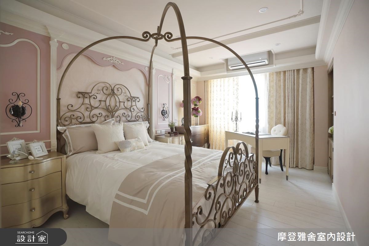 35坪老屋(16~30年)＿鄉村風臥室案例圖片＿摩登雅舍室內設計＿摩登雅舍_66 醫師夫妻的老屋翻新花香巴黎鄉村風訂製親子宅之12