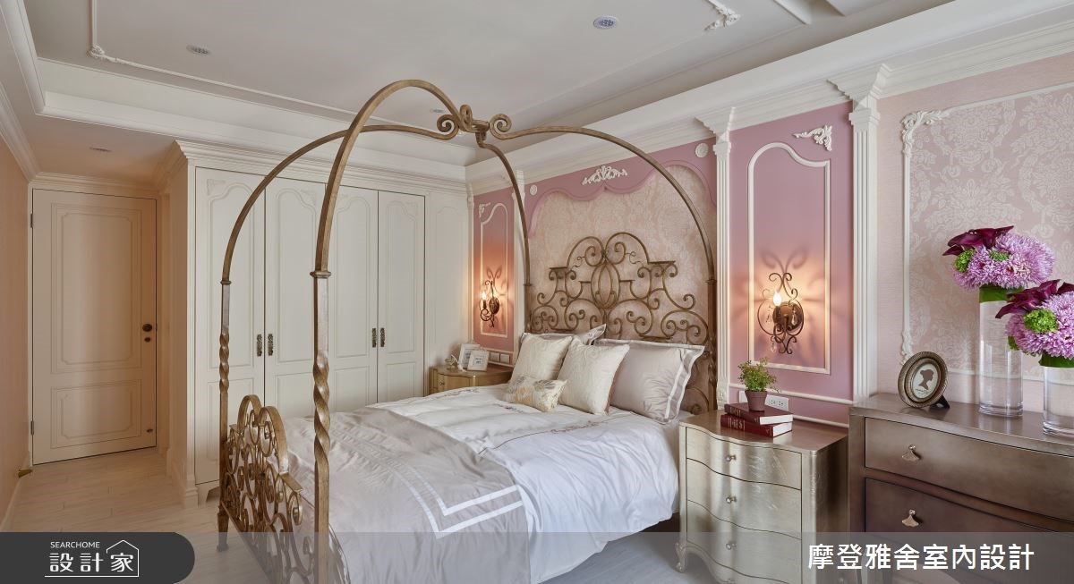 35坪老屋(16~30年)＿鄉村風臥室案例圖片＿摩登雅舍室內設計＿摩登雅舍_66 醫師夫妻的老屋翻新花香巴黎鄉村風訂製親子宅之14