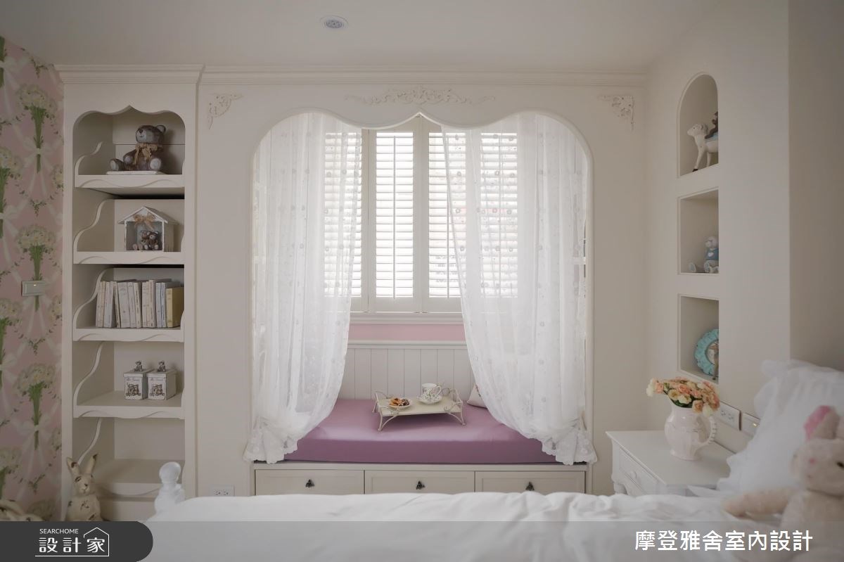 35坪老屋(16~30年)＿鄉村風臥室案例圖片＿摩登雅舍室內設計＿摩登雅舍_66 醫師夫妻的老屋翻新花香巴黎鄉村風訂製親子宅之15