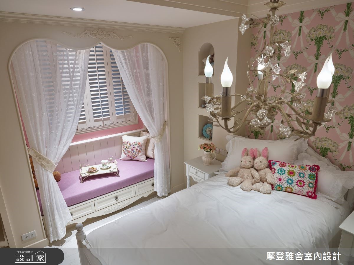 35坪老屋(16~30年)＿鄉村風臥室案例圖片＿摩登雅舍室內設計＿摩登雅舍_66 醫師夫妻的老屋翻新花香巴黎鄉村風訂製親子宅之16