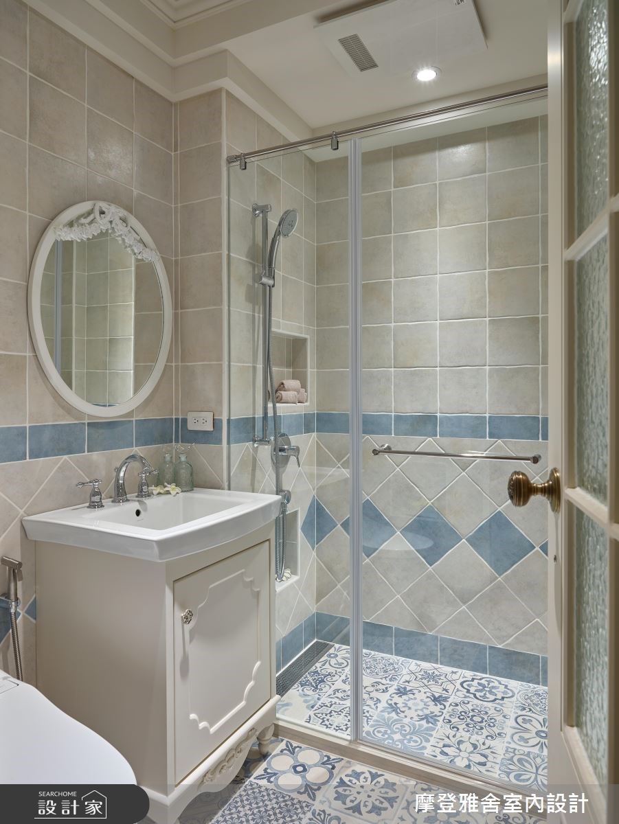 35坪老屋(16~30年)＿鄉村風浴室案例圖片＿摩登雅舍室內設計＿摩登雅舍_66 醫師夫妻的老屋翻新花香巴黎鄉村風訂製親子宅之21
