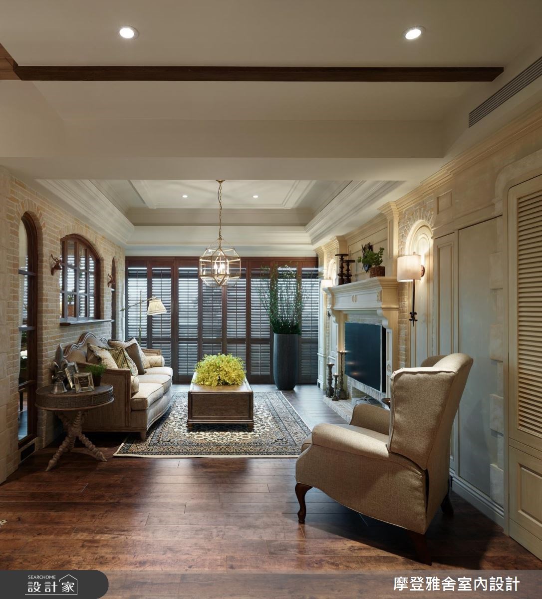 50坪新成屋(5年以下)＿鄉村風客廳案例圖片＿摩登雅舍室內設計＿摩登雅舍_67 醫師的高定古堡風格 收藏旅行的記憶之13