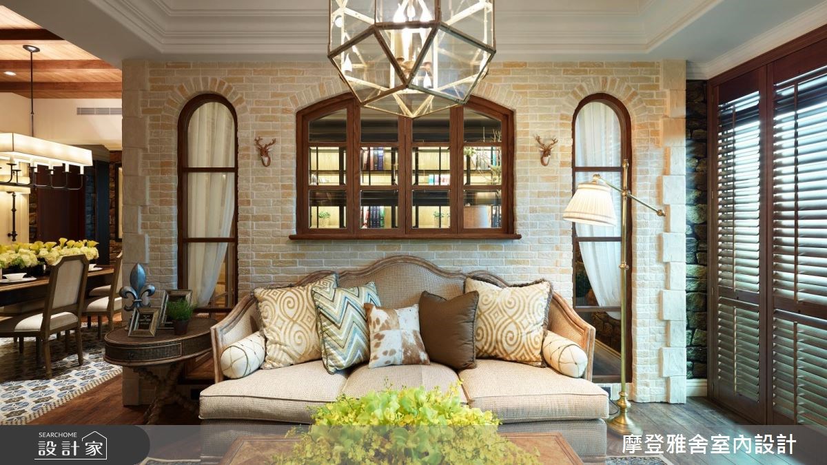50坪新成屋(5年以下)＿鄉村風客廳案例圖片＿摩登雅舍室內設計＿摩登雅舍_67 醫師的高定古堡風格 收藏旅行的記憶之14