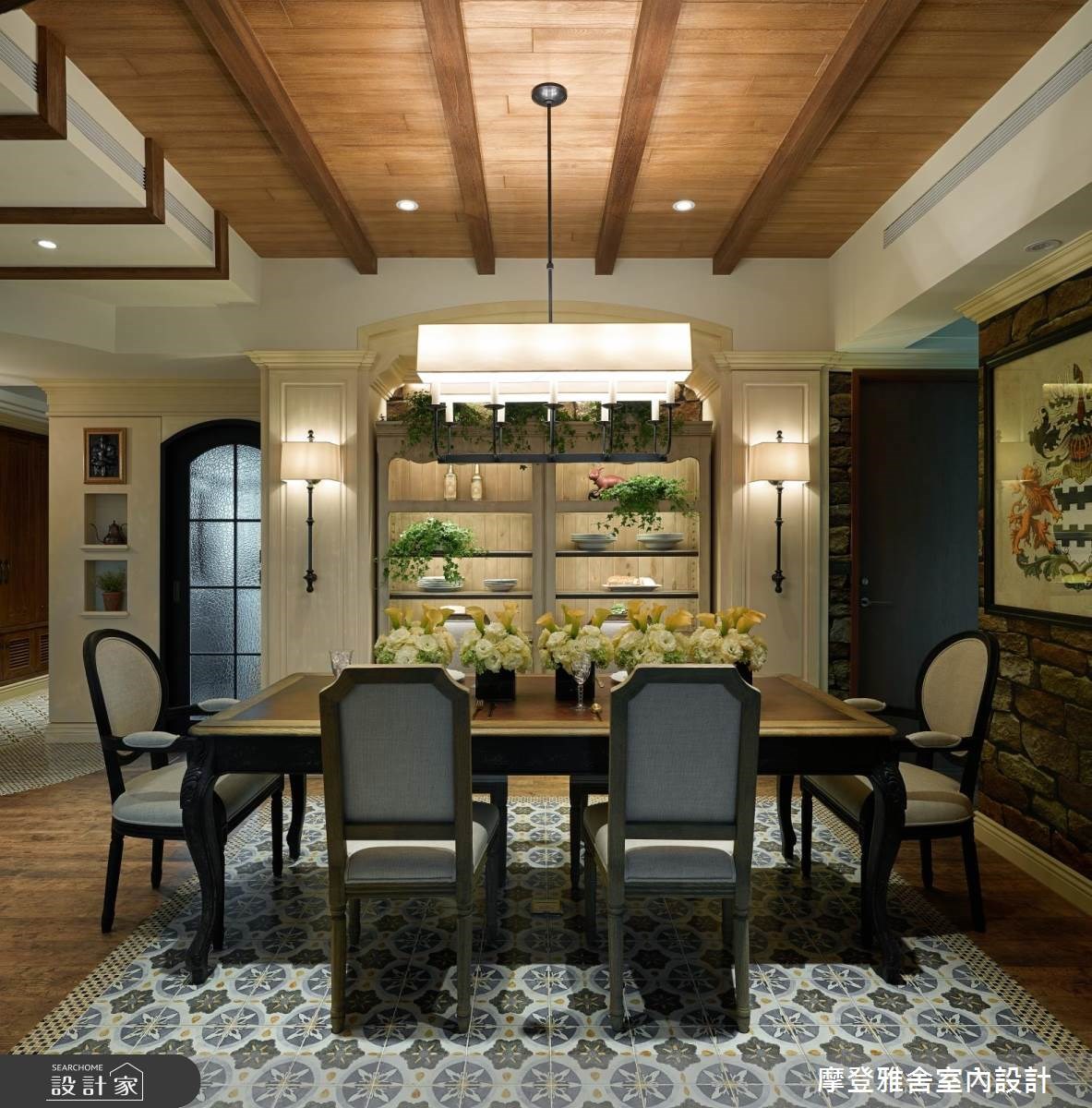 50坪新成屋(5年以下)＿鄉村風餐廳案例圖片＿摩登雅舍室內設計＿摩登雅舍_67 醫師的高定古堡風格 收藏旅行的記憶之20