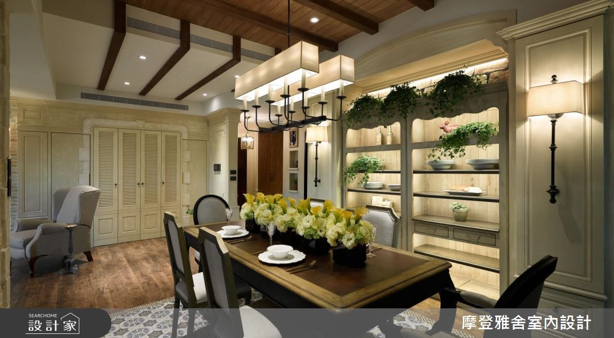 50坪新成屋(5年以下)＿鄉村風餐廳案例圖片＿摩登雅舍室內設計＿摩登雅舍_67 醫師的高定古堡風格 收藏旅行的記憶之21