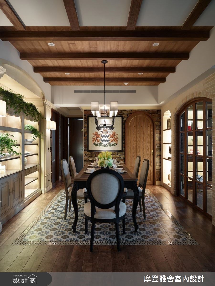 50坪新成屋(5年以下)＿鄉村風餐廳案例圖片＿摩登雅舍室內設計＿摩登雅舍_67 醫師的高定古堡風格 收藏旅行的記憶之23