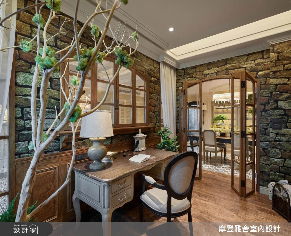 50坪新成屋(5年以下)＿鄉村風書房案例圖片＿摩登雅舍室內設計＿摩登雅舍_67 醫師的高定古堡風格 收藏旅行的記憶之28