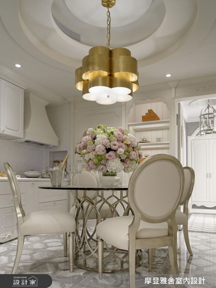 28坪新成屋(5年以下)＿新古典餐廳案例圖片＿摩登雅舍室內設計＿摩登雅舍_68 高級訂製新古典 時尚巴黎精品宅之10