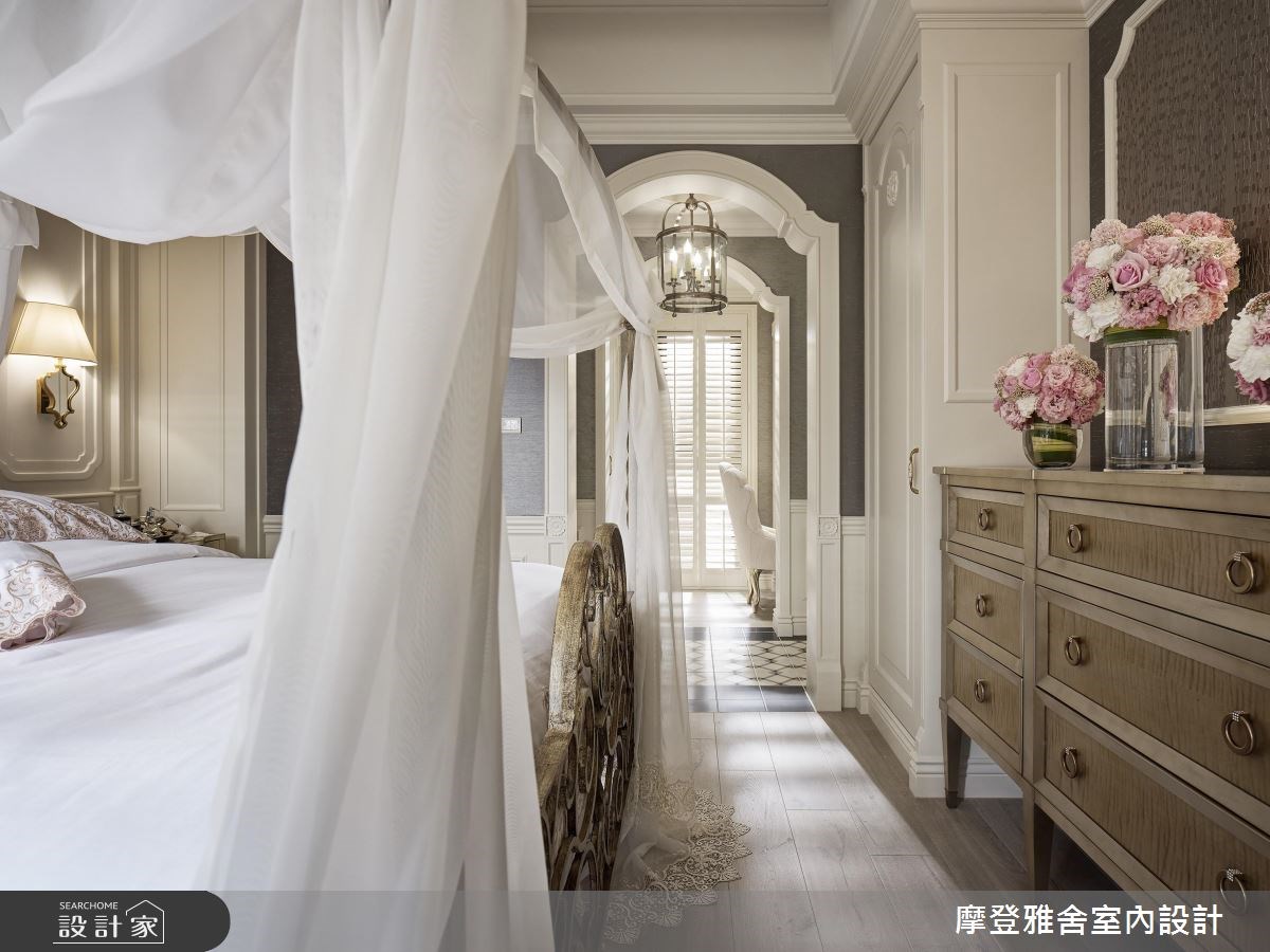 28坪新成屋(5年以下)＿新古典臥室案例圖片＿摩登雅舍室內設計＿摩登雅舍_68 高級訂製新古典 時尚巴黎精品宅之16