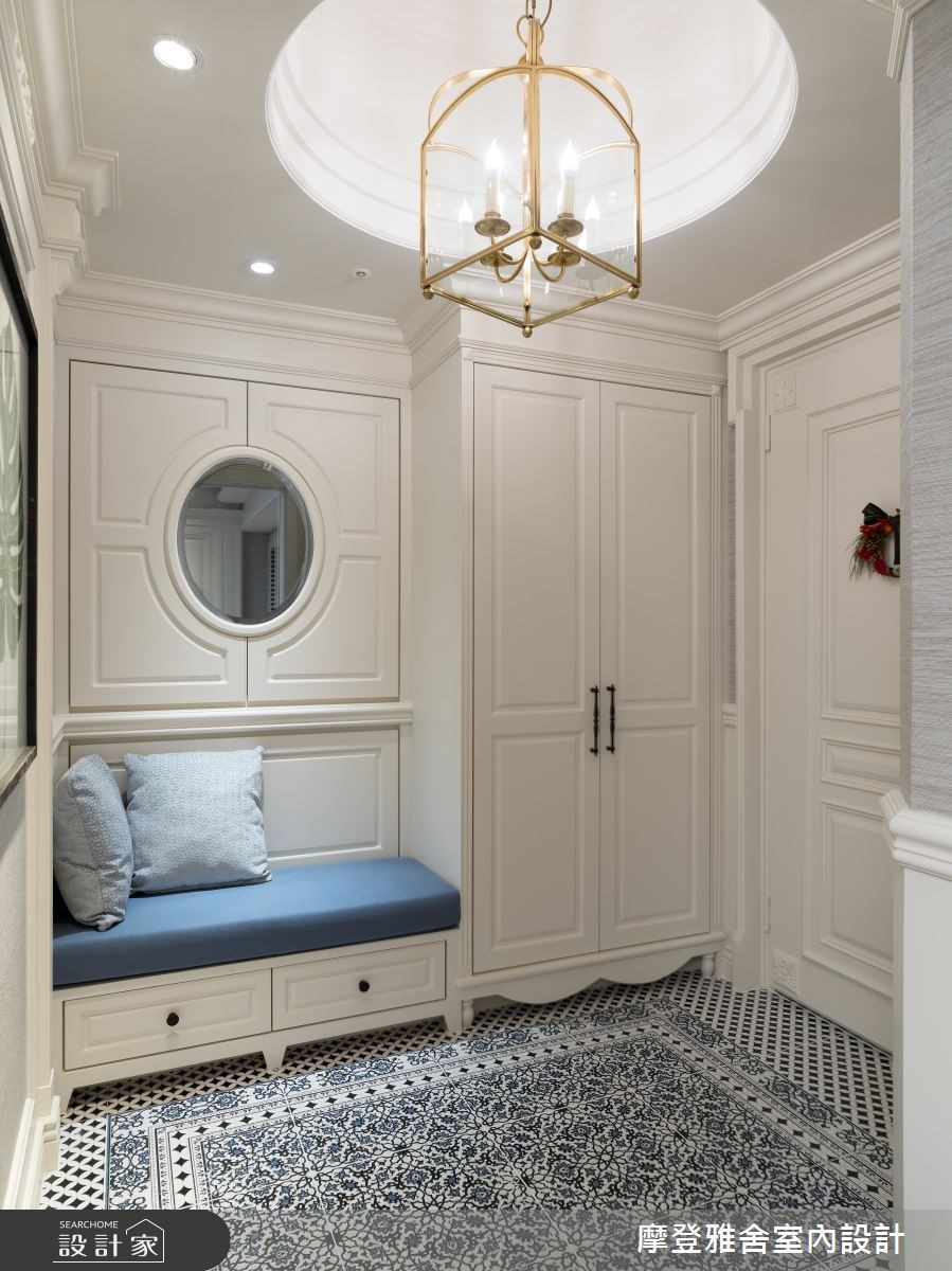 38坪新成屋(5年以下)＿美式風玄關案例圖片＿摩登雅舍室內設計＿摩登雅舍_69 優雅白色美式宅 × 海島風情度假宅之1
