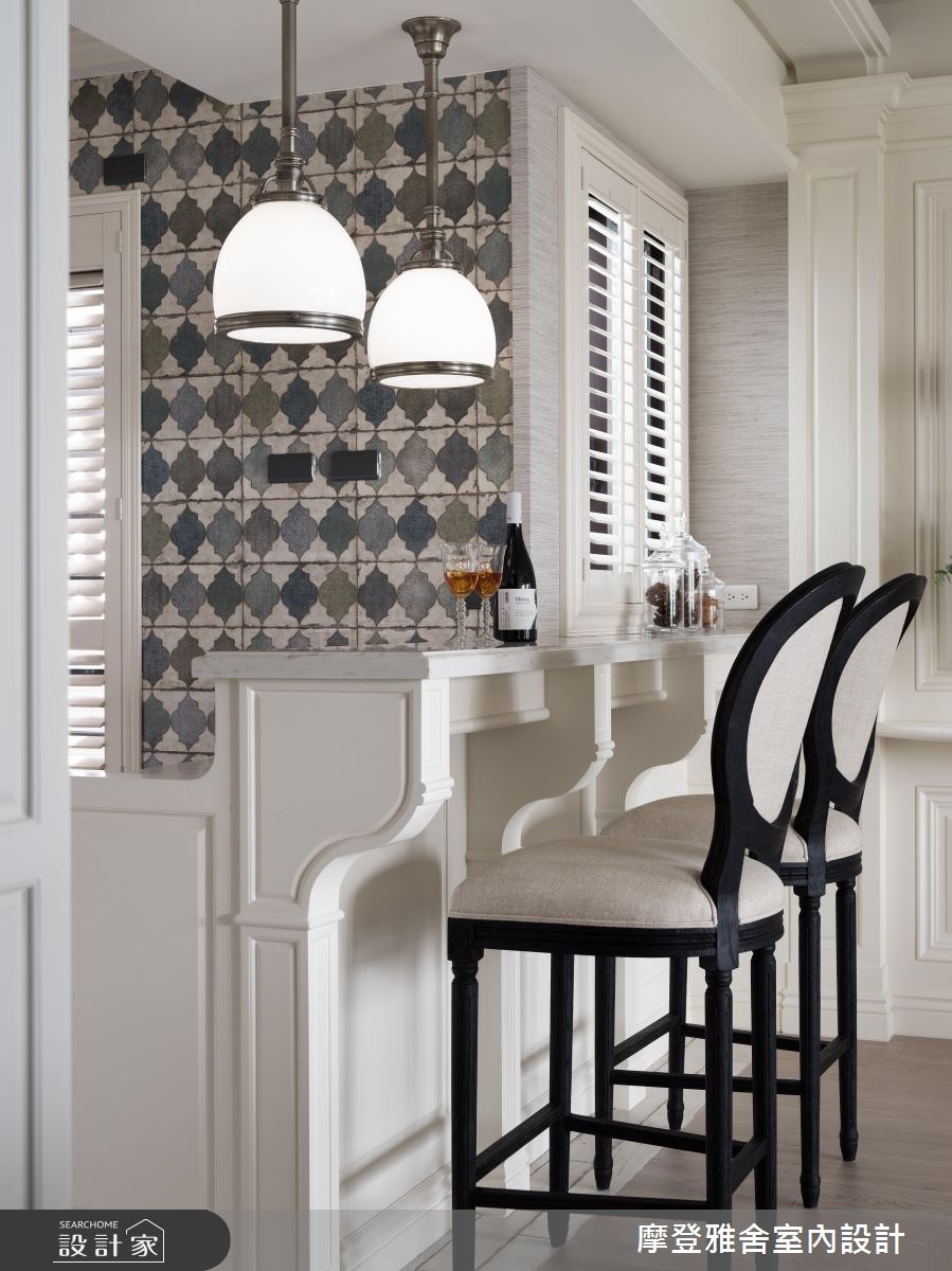 38坪新成屋(5年以下)＿美式風廚房吧檯案例圖片＿摩登雅舍室內設計＿摩登雅舍_69 優雅白色美式宅 × 海島風情度假宅之4