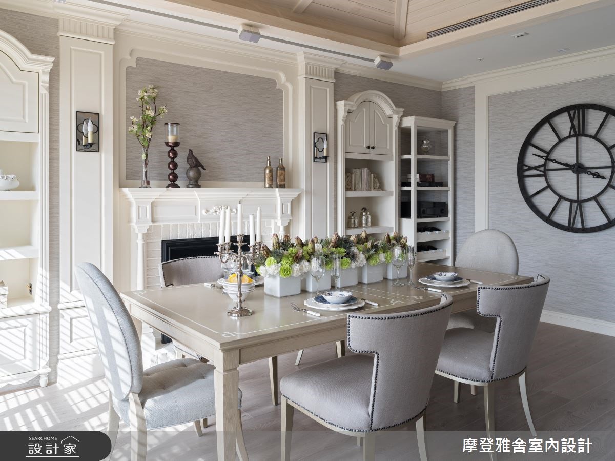 38坪新成屋(5年以下)＿美式風餐廳案例圖片＿摩登雅舍室內設計＿摩登雅舍_69 優雅白色美式宅 × 海島風情度假宅之12