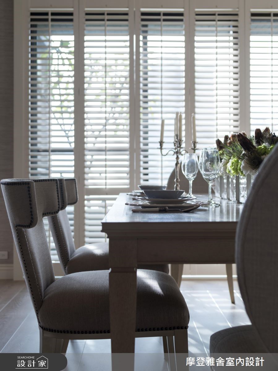 38坪新成屋(5年以下)＿美式風餐廳案例圖片＿摩登雅舍室內設計＿摩登雅舍_69 優雅白色美式宅 × 海島風情度假宅之13